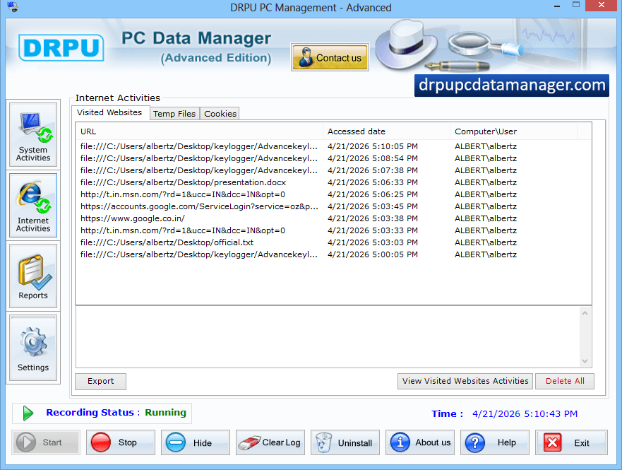 Advanced KeyLogger Software