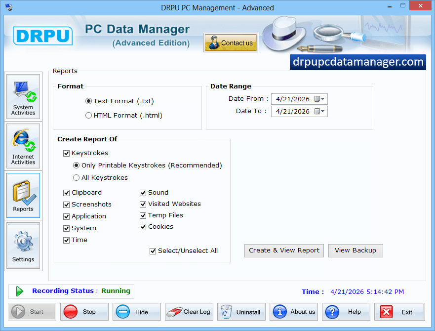 Advanced KeyLogger Software